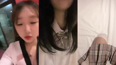 19岁学生妹，【一只兔叽吖】校花双女神，酒店开房，全裸沐浴，无套群P 蜜桃臀后入好紧插疼了 (3)